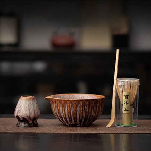 JIKANNOYA 抹茶 セット 茶道具 茶道セット 初心者 抹茶セット matcha set ceremony for beginners お点前セット whisk chasen 抹茶 陶器 抹茶茶碗 注ぎ口付き 茶杓 茶杓立て 茶せん 茶筅 百本立 茶筅立て くせ直し 綿茶巾 抹茶篩 お手入れも簡単 自宅用 母の日 父の日 誕生日 プレゼント 贈り物 おしゃれ AQCJ124