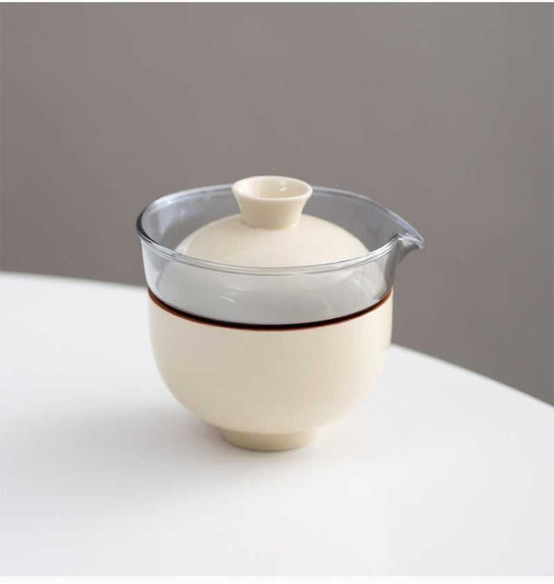 JIKANNOYA 中国茶器セット 茶器 茶具 磁器 湯呑み 急須 セット 携帯 台湾茶器 旅行ティーセット 茶の入れ 携帯用茶具 車載旅行茶器セット 収納バッグ付き 初心者 おしゃれ 軽量 お出かけ用 旅行 お手入れも簡単 母の日 父の日 誕生日 贈り物 AQZGCJ09
