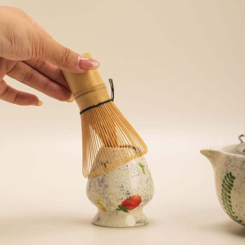 JIKANNOYA 抹茶セット 抹茶 セット 自宅用 茶道具 初心者 お点前セット 抹茶 陶器 抹茶茶碗 茶杓 ネコ茶杓立て 茶せん 百本立 茶筅立て くせ直し 綿茶巾 抹茶篩 茶道セット matcha set for beginners お手入れも簡単 母の日 父の日 誕生日 贈り物 おしゃれ 8点セット 580ml CJ151