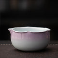 抹茶茶碗(グレイッシュパープル（4フラワー）)