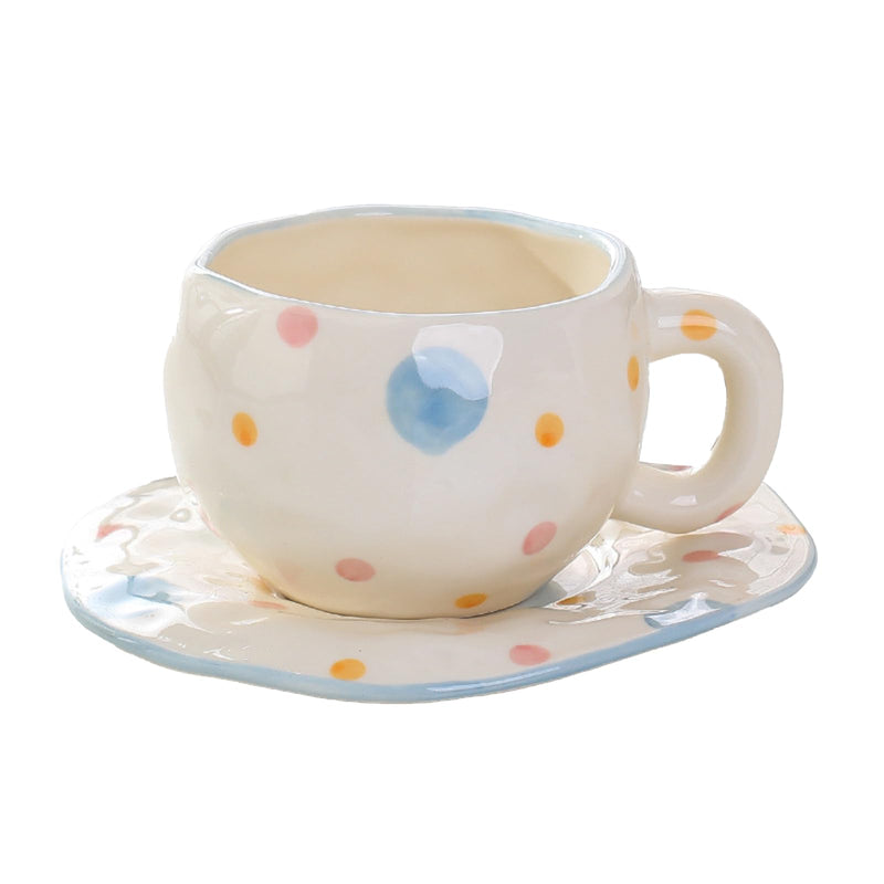 コーヒーカップ 陶器 ソーサー セット セラミック カップアンドソーサー ティーカップ 電子レンジ 食洗機対応 コーヒー 珈琲 お茶 ティー 高級 かわいい おしゃれ ソーサー付き 自宅用 カフェ食器 喫茶店 業務用 結婚祝い ギフト KFB07