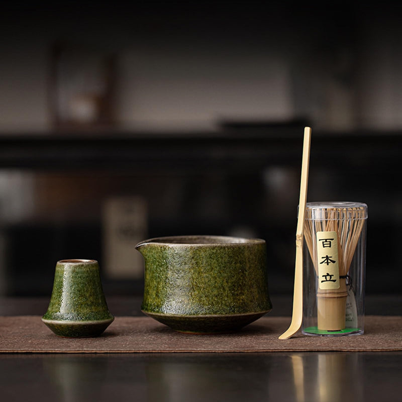 JIKANNOYA 抹茶 セット 抹茶セット 自宅用 茶道具 初心者 お点前セット 抹茶 陶器 抹茶茶碗 茶杓 茶杓立て 茶せん 百本立 茶筅立て くせ直し 綿茶巾 抹茶篩 茶道セット matcha set for beginners お手入れも簡単 母の日 父の日 誕生日 贈り物 おしゃれ AQCJ109