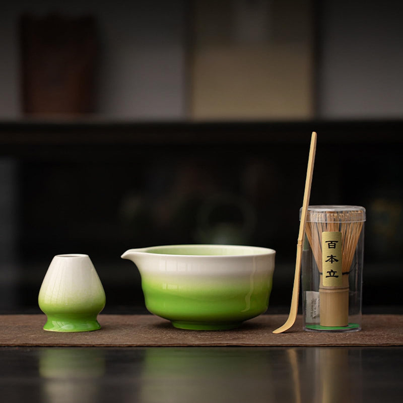 JIKANNOYA 抹茶セット 抹茶 セット 自宅用 茶道具 初心者 お点前セット 抹茶 陶器 抹茶茶碗 茶杓 茶杓立て 茶せん 百本立 茶筅立て くせ直し 綿茶巾 抹茶篩 茶道セット matcha set for beginners お手入れも簡単 母の日 父の日 誕生日 贈り物 おしゃれ 500ml AQCJ98