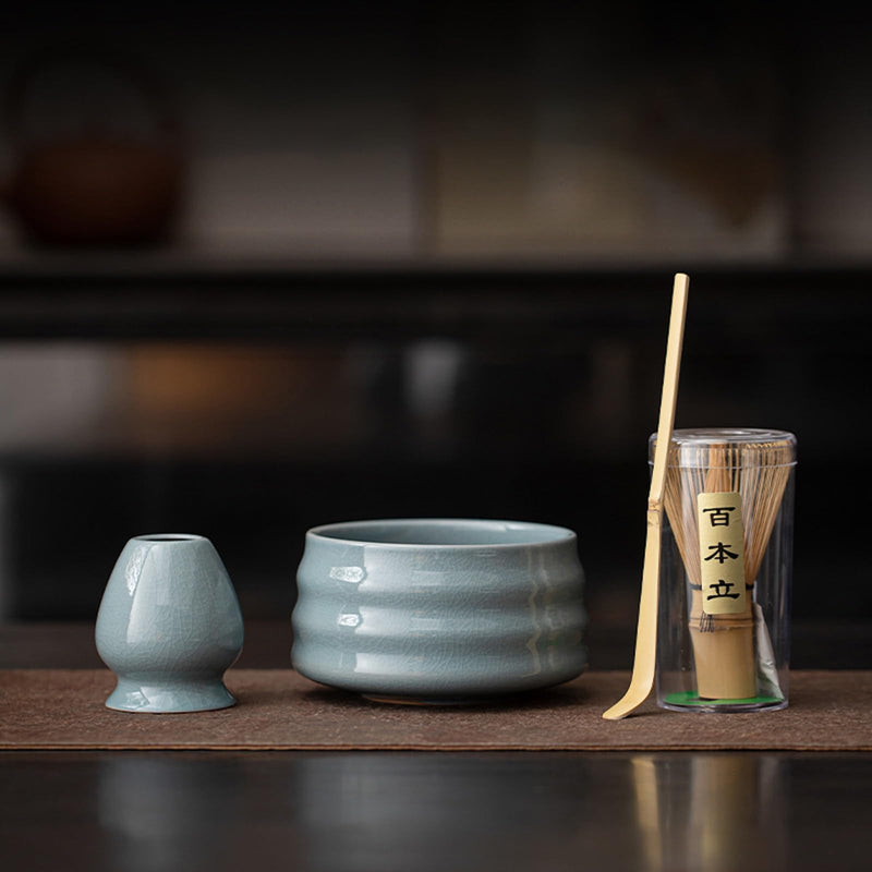 JIKANNOYA 抹茶 セット 抹茶セット 自宅用 茶道具 初心者 お点前セット 抹茶 陶器 抹茶茶碗 茶杓 茶杓立て 茶せん 百本立 茶筅立て くせ直し 綿茶巾 抹茶篩 茶道セット matcha set for beginners お手入れも簡単 母の日 父の日 誕生日 贈り物 おしゃれ AQCJ112