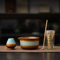 4点セット(グラデーションブラウンブルー 500ml 注ぎ口付き茶碗)