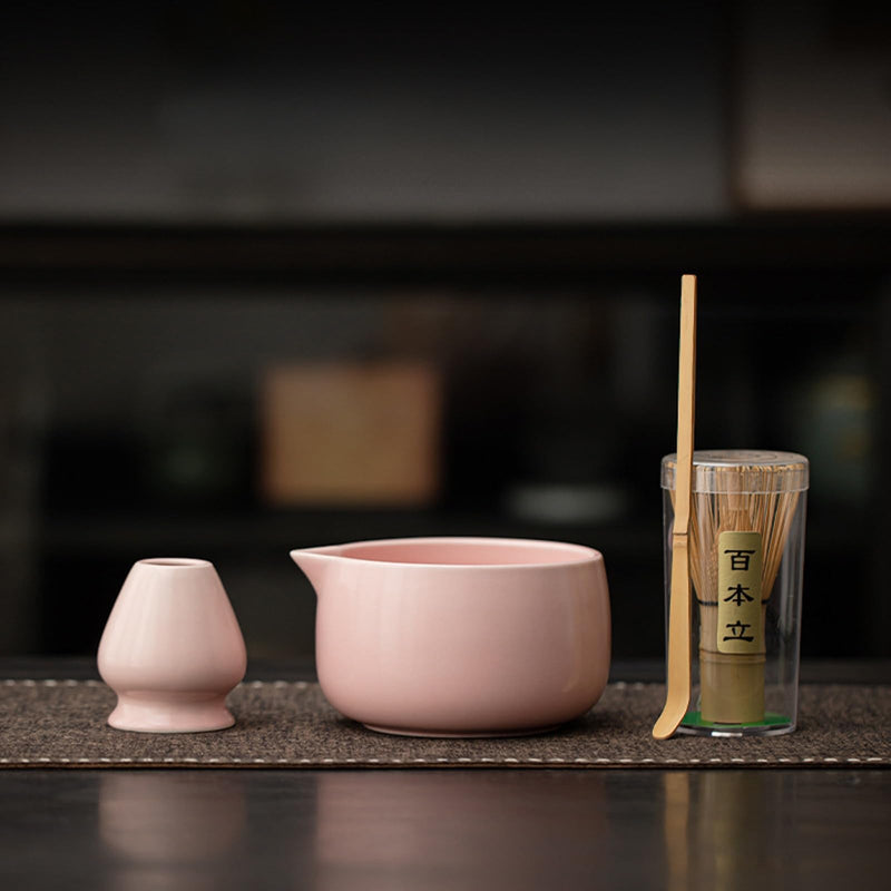 JIKANNOYA 抹茶 セット matcha set 茶道具 4点セット 抹茶茶碗 bowl 茶杓 茶せん 百本立 whisk 茶筅立て くせ直し お手入れも簡単 初心者 自宅用 ceremony 母の日 父の日 誕生日 贈り物 gift 持ち運び おしゃれ cute 高級 おうち時間グッズ CJ171