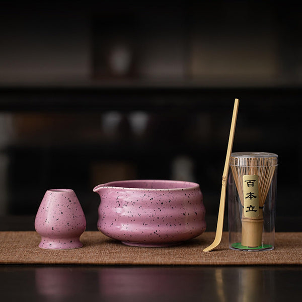 JIKANNOYA 抹茶セット 抹茶 セット 自宅用 茶道具 初心者 お点前セット 抹茶 陶器 抹茶茶碗 茶杓 茶杓立て 茶せん 百本立 茶筅立て くせ直し 綿茶巾 抹茶篩 茶道セット matcha set for beginners お手入れも簡単 母の日 父の日 誕生日 贈り物 おしゃれ AQCJ106