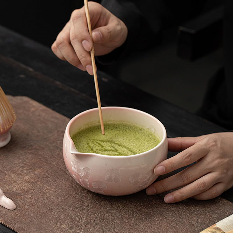 JIKANNOYA 抹茶 セット matcha set 茶道具 4点セット陶器 抹茶茶碗 bowl 茶杓 茶杓立て 茶せん 百本立 whisk 茶筅立て くせ直し 綿茶巾 抹茶篩 お手入れも簡単 初心者 自宅用 ceremony 母の日 父の日 誕生日 贈り物 gift おしゃれ cute 高級 CJ135