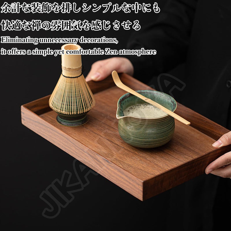 JIKANNOYA 抹茶セット 茶道具 初心者 自宅用 お点前セット 4点セット 茶杓 茶筅 茶せん 百本立 茶筅立て くせ直し 抹茶篩 綿茶巾 陶器茶杓立て お手入れも簡単 母の日 父の日 誕生日 贈り物 おしゃれ レトロ AQCJ54