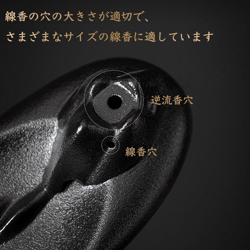 JIKANNOYA 線香立て 灰がこぼれない 横置き 陶器 お香立て ミニ おしゃれ インセンスホルダー 香炉 線香皿 線香 逆流線香 三角線香 御洒落 人気 仏壇用 睡眠 リラックス 茶室 茶道 瞑想 書斎 山形 長さ27.3cm AQXL07