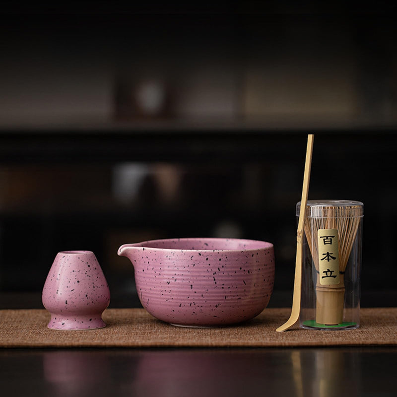 JIKANNOYA 抹茶セット 抹茶 セット 自宅用 茶道具 初心者 お点前セット 抹茶 陶器 抹茶茶碗 茶杓 茶杓立て 茶せん 百本立 茶筅立て くせ直し 綿茶巾 抹茶篩 茶道セット matcha set for beginners お手入れも簡単 母の日 父の日 誕生日 贈り物 おしゃれ AQCJ106