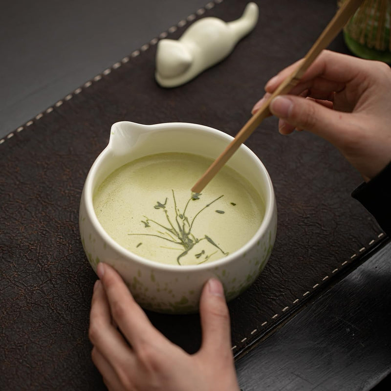 JIKANNOYA 抹茶 セット matcha set 茶道具 4点セット 抹茶茶碗 bowl 茶杓 茶せん 百本立 whisk 茶筅立て くせ直し お手入れも簡単 初心者 自宅用 ceremony 母の日 父の日 誕生日 贈り物 gift 持ち運び おしゃれ cute 高級 おうち時間グッズ CJ178