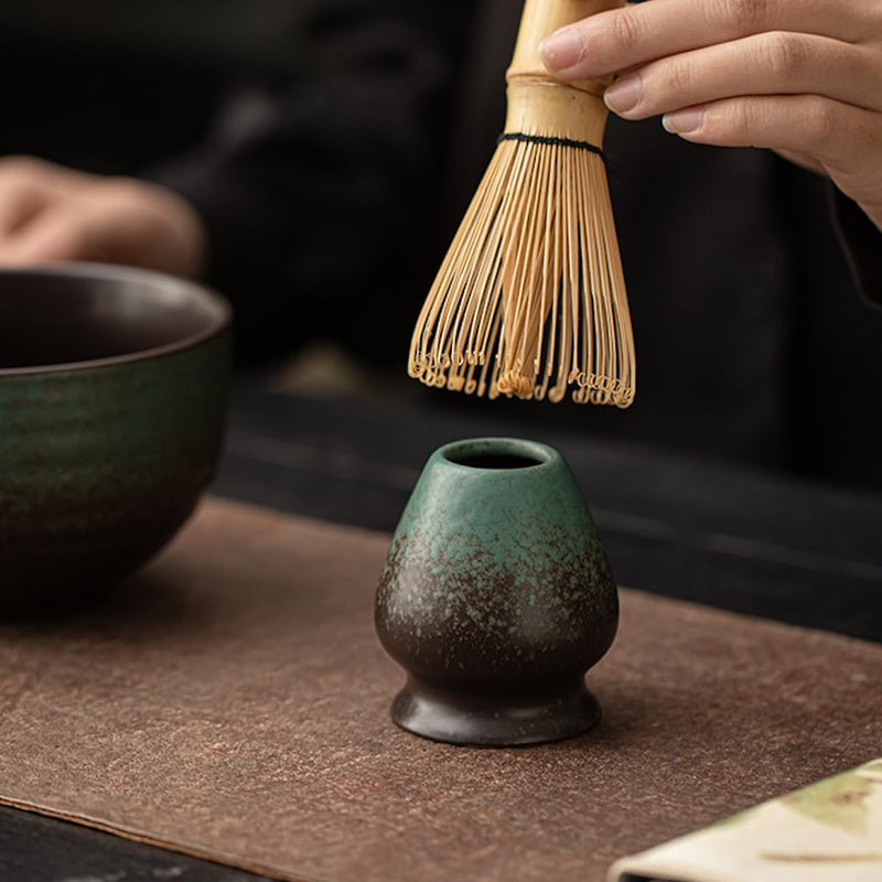 JIKANNOYA 抹茶 セット 茶道具 茶道セット 初心者 抹茶セット matcha set ceremony for beginners お点前セット whisk chasen 抹茶 陶器 抹茶茶碗 茶杓 茶杓立て 茶せん 茶筅 百本立 茶筅立て くせ直し 綿茶巾 抹茶篩 お手入れも簡単 自宅用 母の日 父の日 誕生日 プレゼント 贈り物 おしゃれ AQCJ115