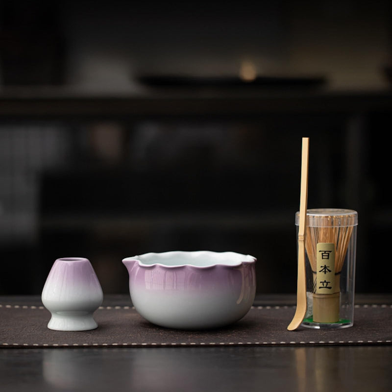 JIKANNOYA 抹茶 セット matcha set 初心者 茶道具 4点セット 陶器 抹茶茶碗 bowl 茶杓 茶せん 百本立 whisk 茶筅立て くせ直し お手入れも簡単 自宅用 ceremony 母の日 父の日 誕生日 贈り物 gift おしゃれ cute 高級 おうち時間グッズ 花 CJ191