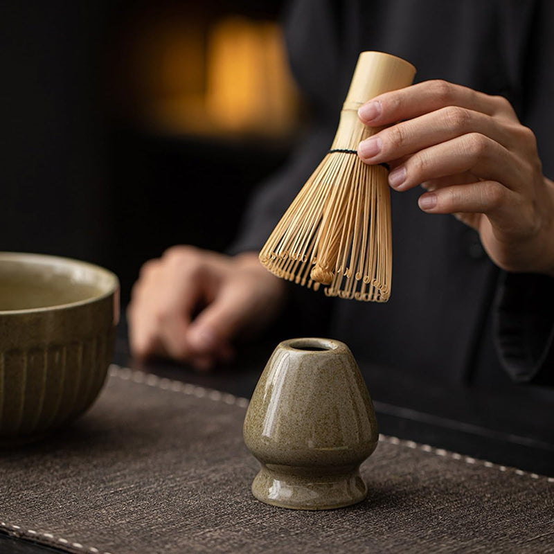 JIKANNOYA 抹茶 セット matcha set 茶道具 4点セット陶器 抹茶茶碗 bowl 茶杓 茶せん 百本立 whisk 茶筅立て くせ直し お手入れも簡単 初心者 自宅用 ceremony 母の日 父の日 誕生日 贈り物 gift おしゃれ cute 高級 おうち時間グッズ CJ168