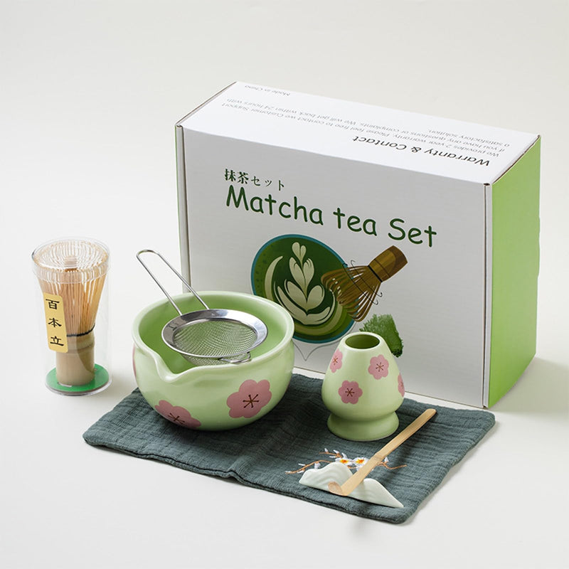 JIKANNOYA 抹茶 セット 抹茶セット 自宅用 茶道具 初心者 お点前セット 抹茶 陶器 抹茶茶碗 茶杓 茶杓立て 茶せん 百本立 茶筅立て くせ直し 綿茶巾 抹茶篩 茶道セット matcha set for beginners お手入れも簡単 母の日 父の日 誕生日 贈り物セット おしゃれ 500ml AQCJ60
