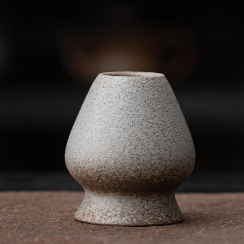 JIKANNOYA 抹茶セット 茶道具 初心者 自宅用 お点前セット 4点セット 茶杓 茶筅 茶せん 百本立 茶筅立て くせ直し 抹茶篩 綿茶巾 陶器茶杓立て お手入れも簡単 母の日 父の日 誕生日 贈り物 おしゃれ AQCJ55