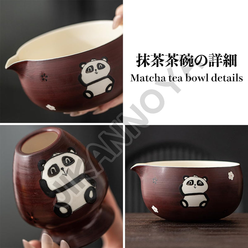 JIKANNOYA 抹茶セット 抹茶 セット 自宅用 茶道具 初心者 お点前セット 抹茶 陶器 抹茶茶碗 注ぎ口付き 茶杓 茶杓立て 茶せん 百本立 茶筅立て くせ直し 綿茶巾 抹茶篩 茶道セット matcha set for beginners お手入れも簡単 母の日 父の日 誕生日 贈り物 おしゃれ 500ml AQCJ123