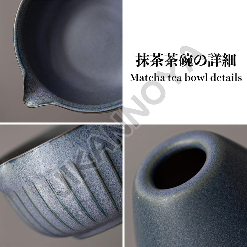 JIKANNOYA 抹茶 セット matcha set 茶道具 4点セット陶器 抹茶茶碗 bowl 茶杓 茶せん 百本立 whisk 茶筅立て くせ直し お手入れも簡単 初心者 自宅用 ceremony 母の日 父の日 誕生日 贈り物 gift おしゃれ cute 高級 おうち時間グッズ CJ168