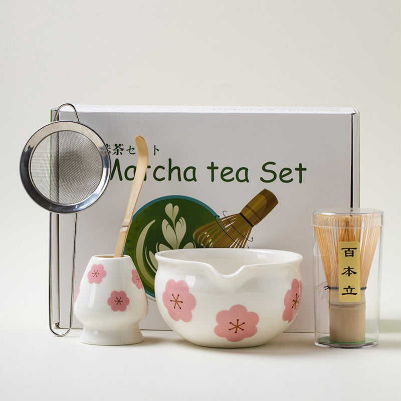 JIKANNOYA 抹茶 セット 抹茶セット 自宅用 茶道具 初心者 お点前セット 抹茶 陶器 抹茶茶碗 茶杓 茶杓立て 茶せん 百本立 茶筅立て くせ直し 綿茶巾 抹茶篩 茶道セット matcha set for beginners お手入れも簡単 母の日 父の日 誕生日 贈り物セット おしゃれ 500ml AQCJ60