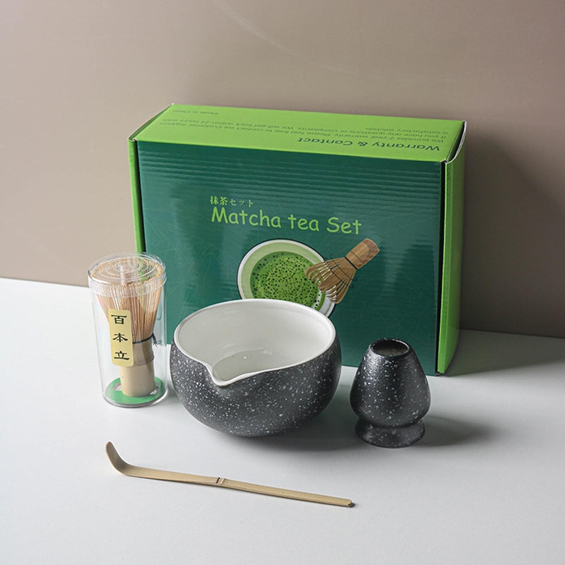 JIKANNOYA 抹茶セット 自宅用 抹茶 セット 茶道具 初心者 お点前セット 抹茶 陶器 抹茶茶碗 注ぎ口付き 茶杓 茶杓立て 茶せん 百本立 茶筅立て くせ直し 綿茶巾 抹茶篩 茶道セット matcha set for beginners お手入れも簡単 母の日 父の日 誕生日 贈り物セット おしゃれ 500ml AQCJ65