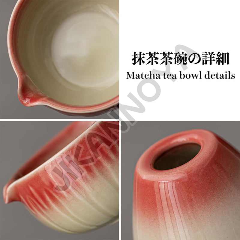 JIKANNOYA 抹茶 セット matcha set 茶道具 4点セット陶器 抹茶茶碗 bowl 茶杓 茶せん 百本立 whisk 茶筅立て くせ直し お手入れも簡単 初心者 自宅用 ceremony 母の日 父の日 誕生日 贈り物 gift おしゃれ cute 高級 おうち時間グッズ CJ169