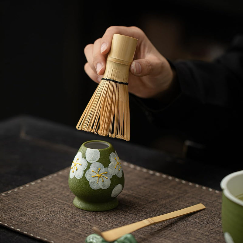 JIKANNOYA 抹茶 セット matcha set 初心者 茶道具 4点セット 陶器 抹茶茶碗 bowl 茶杓 茶せん 百本立 whisk 茶筅立て くせ直し お手入れも簡単 自宅用 ceremony 母の日 父の日 誕生日 贈り物 gift おしゃれ cute 高級 おうち時間グッズ CJ194