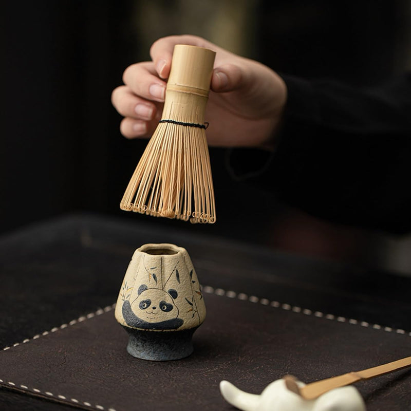 JIKANNOYA 抹茶 セット matcha set 茶道具 4点セット陶器 抹茶茶碗 bowl 茶杓 茶杓立て 茶せん 百本立 whisk 茶筅立て くせ直し 綿茶巾 抹茶篩 お手入れも簡単 初心者 自宅用 ceremony 母の日 父の日 誕生日 贈り物 gift おしゃれ cute 高級 CJ147
