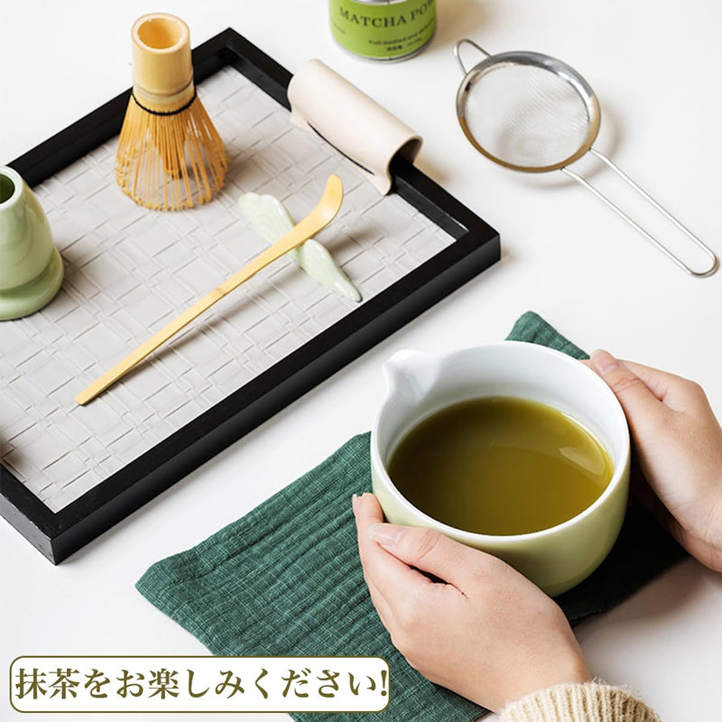 JIKANNOYA 抹茶セット 茶道具 初心者 抹茶 セット お点前セット 陶器 抹茶 抹茶茶碗 茶杓 茶杓立て 茶せん 百本立 茶筅立て くせ直し 綿茶巾 抹茶篩 茶道セット matcha set for beginners お手入れも簡単 母の日 父の日 誕生日 贈り物セット ギフトボックス包装 AQCJ47