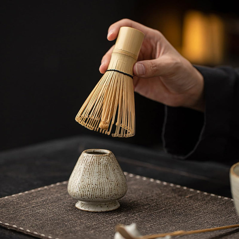 JIKANNOYA 抹茶 セット matcha set 茶道具 4点セット陶器 抹茶茶碗 bowl 茶杓 茶せん 百本立 whisk 茶筅立て くせ直し お手入れも簡単 初心者 自宅用 ceremony 母の日 父の日 誕生日 贈り物 gift おしゃれ cute 高級 おうち時間グッズ CJ167