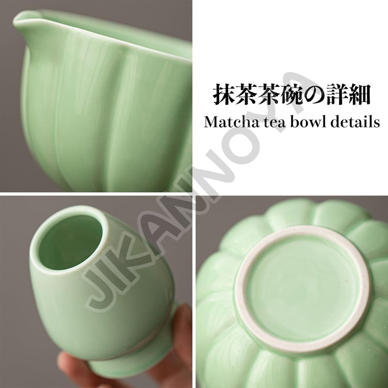 JIKANNOYA 抹茶セット 抹茶 セット 自宅用 茶道具 初心者 お点前セット 抹茶 陶器 抹茶茶碗 茶杓 茶杓立て 茶せん 百本立 茶筅立て くせ直し 茶道セット matcha set for beginners お手入れも簡単 母の日 父の日 誕生日 贈り物 おしゃれ CJ211