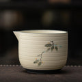 抹茶茶碗(手描き金木犀の枝)