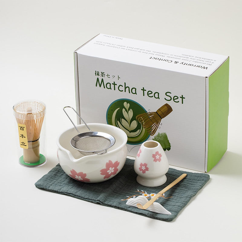 JIKANNOYA 抹茶 セット 抹茶セット 自宅用 茶道具 初心者 お点前セット 抹茶 陶器 抹茶茶碗 茶杓 茶杓立て 茶せん 百本立 茶筅立て くせ直し 綿茶巾 抹茶篩 茶道セット matcha set for beginners お手入れも簡単 母の日 父の日 誕生日 贈り物セット おしゃれ 500ml AQCJ60