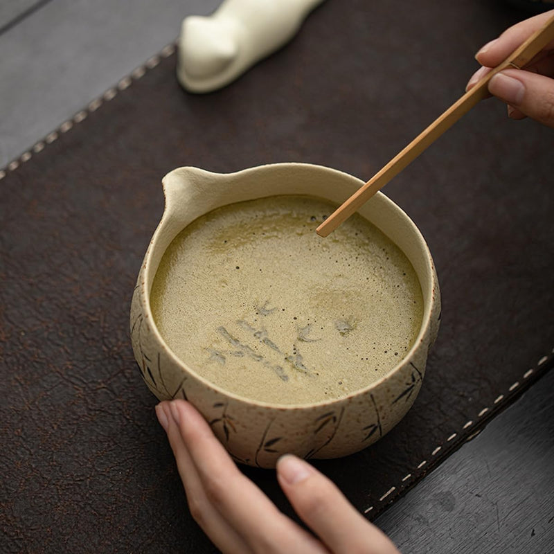 JIKANNOYA 抹茶 セット matcha set 茶道具 4点セット陶器 抹茶茶碗 bowl 茶杓 茶杓立て 茶せん 百本立 whisk 茶筅立て くせ直し 綿茶巾 抹茶篩 お手入れも簡単 初心者 自宅用 ceremony 母の日 父の日 誕生日 贈り物 gift おしゃれ cute 高級 CJ147