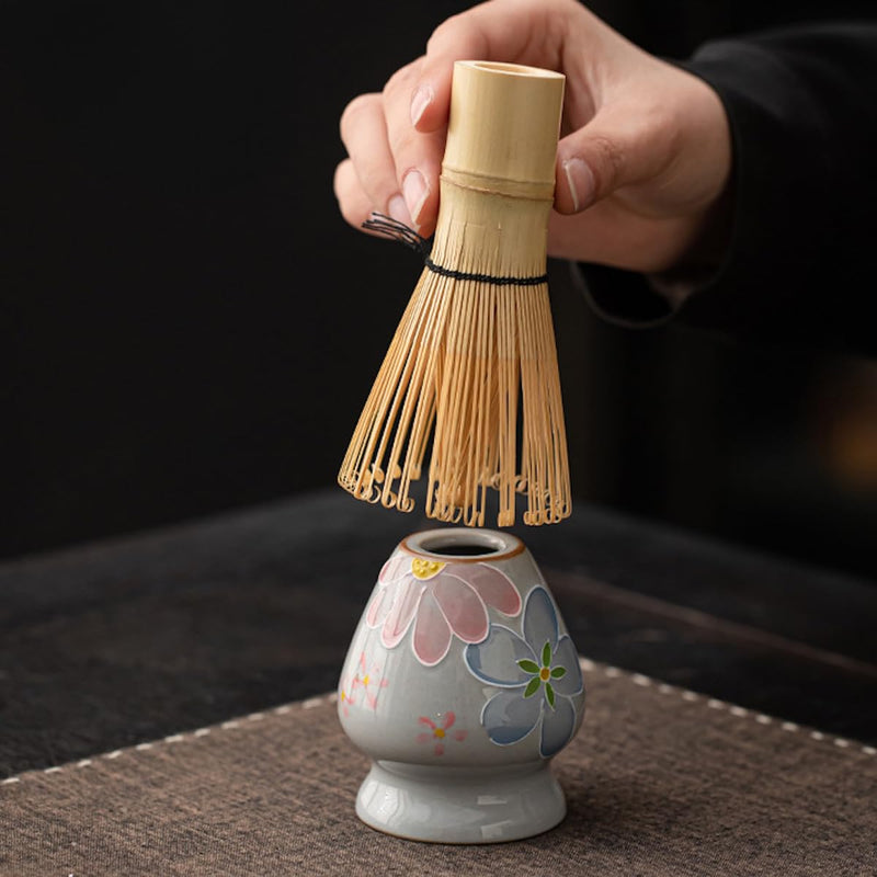 JIKANNOYA 抹茶セット 抹茶 セット 自宅用 茶道具 初心者 お点前セット 抹茶 陶器 抹茶茶碗 茶杓 茶杓立て 茶せん 百本立 茶筅立て くせ直し 綿茶巾 抹茶篩 茶道セット matcha set for beginners お手入れも簡単 母の日 父の日 誕生日 贈り物 おしゃれ CJ203