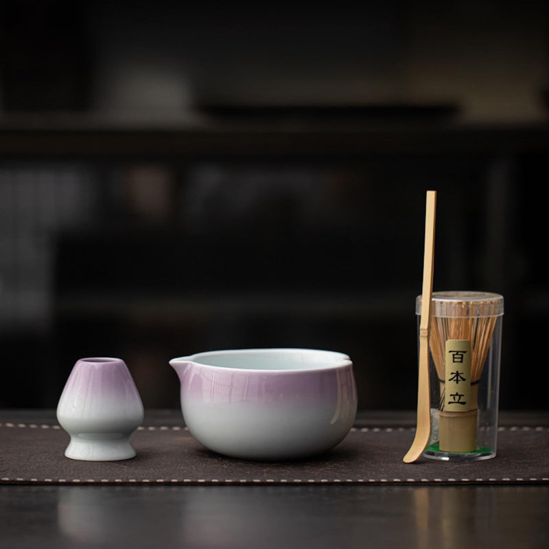 JIKANNOYA 抹茶 セット matcha set 初心者 茶道具 4点セット 陶器 抹茶茶碗 bowl 茶杓 茶せん 百本立 whisk 茶筅立て くせ直し お手入れも簡単 自宅用 ceremony 母の日 父の日 誕生日 贈り物 gift おしゃれ cute 高級 おうち時間グッズ 花 CJ191
