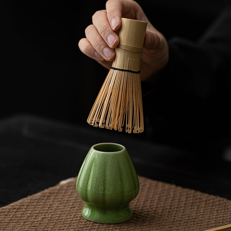 JIKANNOYA 抹茶 セット matcha set 初心者 茶道具 4点セット 陶器 抹茶茶碗 bowl 茶杓 茶せん 百本立 whisk 茶筅立て くせ直し お手入れも簡単 自宅用 ceremony 母の日 父の日 誕生日 贈り物 gift おしゃれ cute 高級 おうち時間グッズ 貫入 CJ234