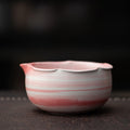 抹茶茶碗(ダスティピンク（4フラワー）)