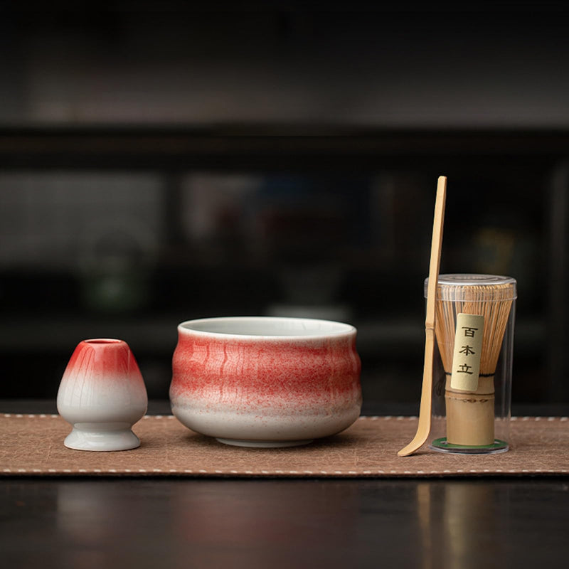 JIKANNOYA 抹茶 セット 抹茶セット 自宅用 茶道具 初心者 お点前セット 抹茶 陶器 抹茶茶碗 茶杓 茶杓立て 茶せん 百本立 茶筅立て くせ直し 綿茶巾 抹茶篩 茶道セット matcha set for beginners お手入れも簡単 母の日 父の日 誕生日 贈り物セット おしゃれ 500ml AQCJ84