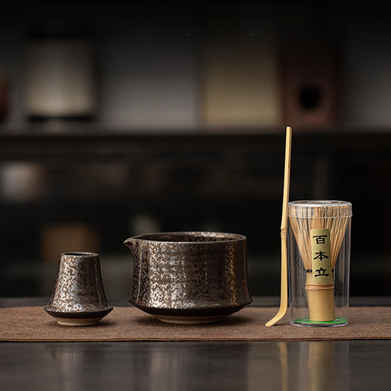 JIKANNOYA 抹茶 セット 茶道具 茶道セット 初心者 抹茶セット matcha set ceremony for beginners お点前セット whisk chasen 抹茶 陶器 抹茶茶碗 茶杓 茶杓立て 茶せん 茶筅 百本立 茶筅立て くせ直し 綿茶巾 抹茶篩 お手入れも簡単 自宅用 母の日 父の日 誕生日 プレゼント 贈り物 おしゃれ AQCJ116