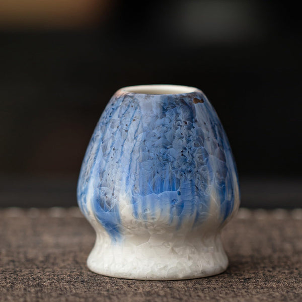JIKANNOYA 抹茶 セット matcha set 茶道具 4点セット陶器 抹茶茶碗 bowl 茶杓 茶せん 百本立 whisk 茶筅立て くせ直し お手入れも簡単 初心者 自宅用 ceremony 母の日 父の日 誕生日 贈り物 gift おしゃれ cute 高級 おうち時間グッズ 氷裂貫入釉薬シリーズ CJ161