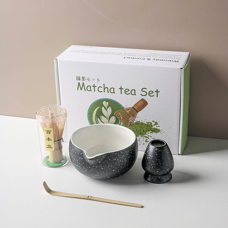 JIKANNOYA 抹茶セット 自宅用 抹茶 セット 茶道具 初心者 お点前セット 抹茶 陶器 抹茶茶碗 注ぎ口付き 茶杓 茶杓立て 茶せん 百本立 茶筅立て くせ直し 綿茶巾 抹茶篩 茶道セット matcha set for beginners お手入れも簡単 母の日 父の日 誕生日 贈り物 おしゃれ 500ml AQCJ66