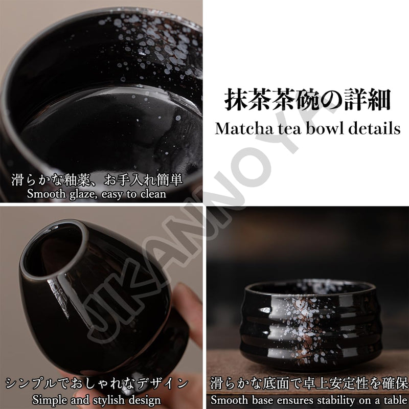 JIKANNOYA 抹茶 セット 抹茶セット 自宅用 茶道具 初心者 お点前セット 抹茶 陶器 抹茶茶碗 茶杓 茶杓立て 茶せん 百本立 茶筅立て くせ直し 綿茶巾 抹茶篩 茶道セット matcha set for beginners お手入れも簡単 母の日 父の日 誕生日 贈り物 おしゃれ AQCJ112