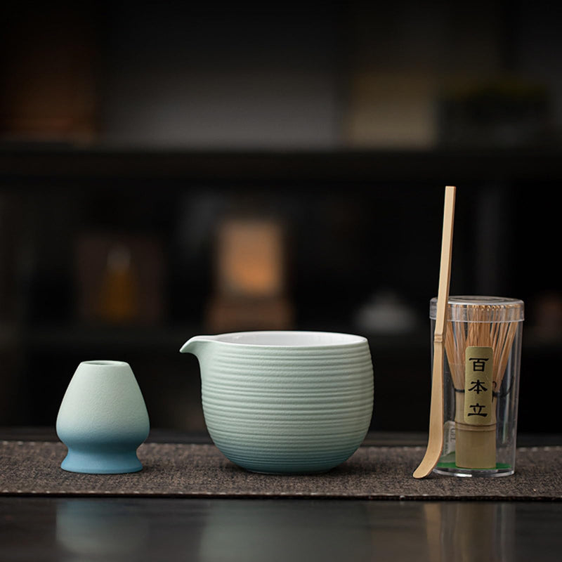JIKANNOYA 抹茶 セット matcha set 初心者 茶道具 4点セット 陶器 抹茶茶碗 bowl 茶杓 茶せん 百本立 whisk 茶筅立て くせ直し お手入れも簡単 自宅用 ceremony 母の日 父の日 誕生日 贈り物 gift おしゃれ cute 高級 おうち時間グッズ CJ228