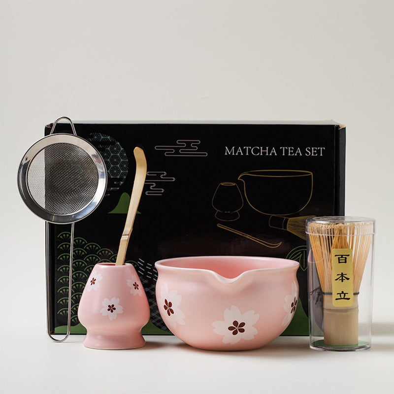 JIKANNOYA 抹茶セット 抹茶 セット 自宅用 茶道具 初心者 お点前セット 抹茶 陶器 抹茶茶碗 茶杓 茶杓立て 茶せん 百本立 茶筅立て くせ直し 綿茶巾 抹茶篩 茶道セット matcha set for beginners お手入れも簡単 母の日 父の日 誕生日 贈り物セット おしゃれ 500ml AQCJ61
