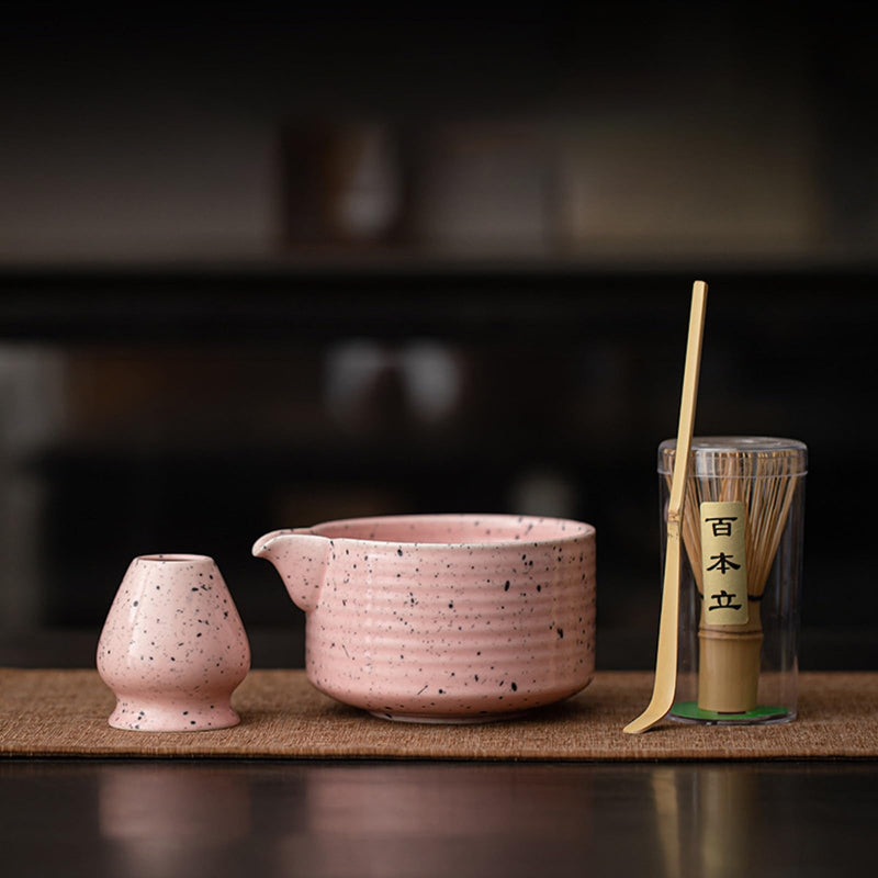 JIKANNOYA 抹茶 セット 抹茶セット 自宅用 茶道具 初心者 お点前セット 抹茶 陶器 抹茶茶碗 茶杓 茶杓立て 茶せん 百本立 茶筅立て くせ直し 綿茶巾 抹茶篩 茶道セット matcha set for beginners お手入れも簡単 母の日 父の日 誕生日 贈り物 おしゃれ AQCJ108