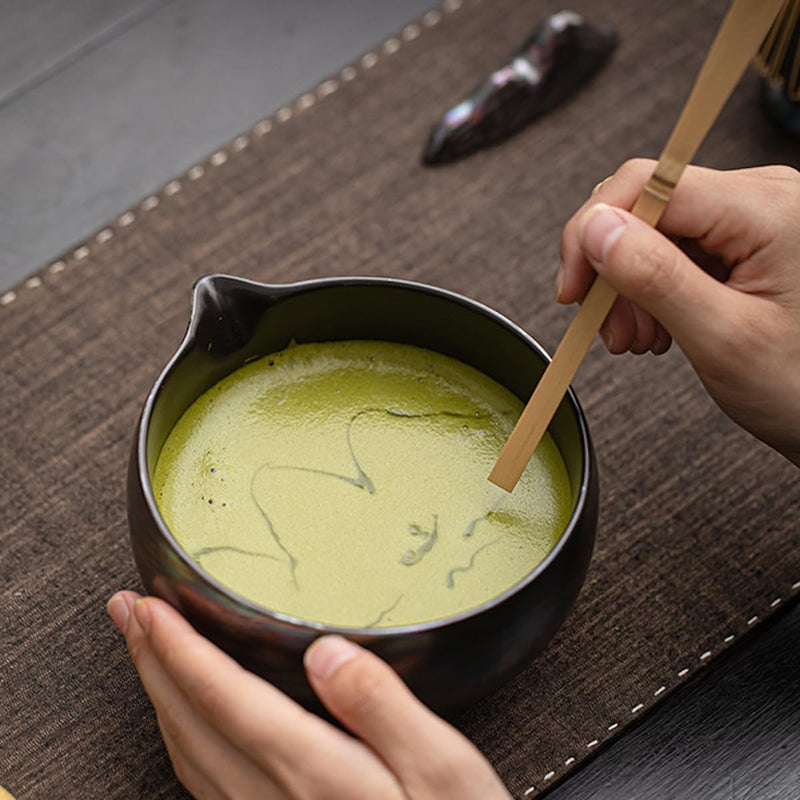 JIKANNOYA 抹茶 セット matcha set 茶道具 4点セット 抹茶茶碗 bowl 茶杓 茶せん 百本立 whisk 茶筅立て くせ直し お手入れも簡単 初心者 自宅用 ceremony 母の日 父の日 誕生日 贈り物 gift 持ち運び おしゃれ cute 高級 おうち時間グッズ オーロラ CJ209