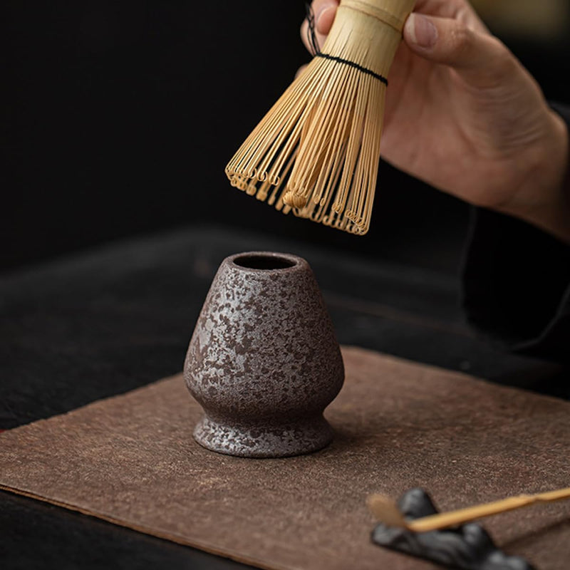 JIKANNOYA 抹茶 セット matcha set 茶道具 4点セット陶器 抹茶茶碗 bowl 茶杓 茶杓立て 茶せん 百本立 whisk 茶筅立て くせ直し 綿茶巾 抹茶篩 お手入れも簡単 初心者 自宅用 ceremony 母の日 父の日 誕生日 贈り物 gift おしゃれ cute 高級 CJ141