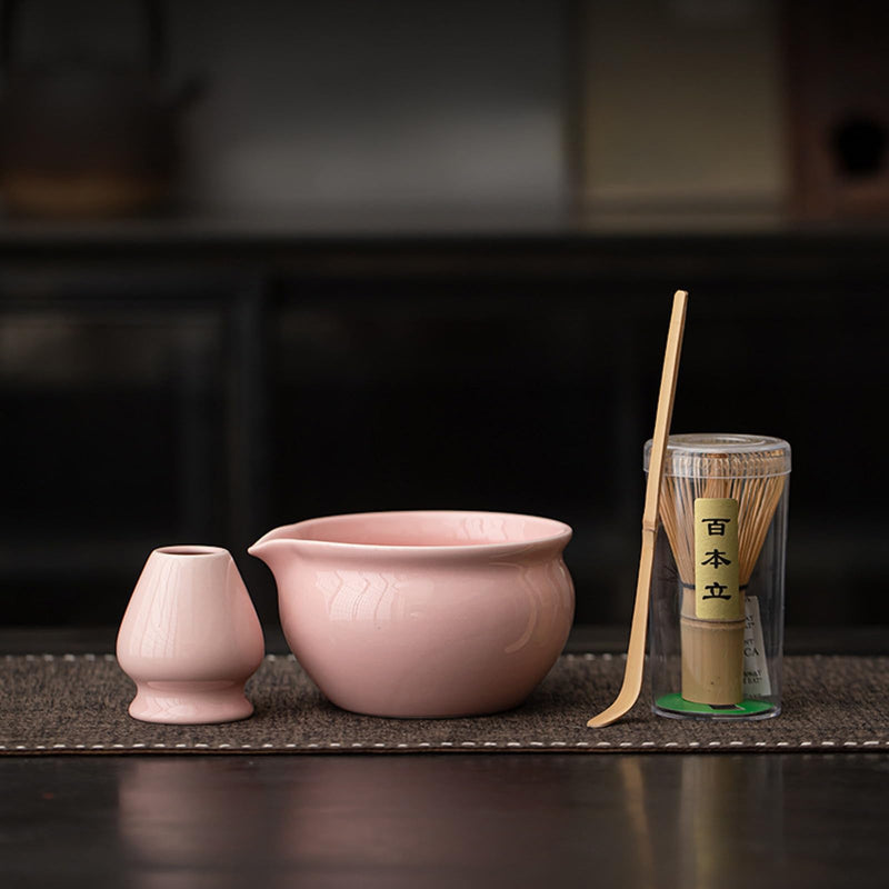 JIKANNOYA 抹茶セット 抹茶 セット 自宅用 茶道具 初心者 お点前セット 抹茶 陶器 抹茶茶碗 茶杓 茶杓立て 茶せん 百本立 茶筅立て くせ直し 綿茶巾 抹茶篩 茶道セット matcha set for beginners お手入れも簡単 母の日 父の日 誕生日 贈り物 おしゃれ 550ml AQCJ88