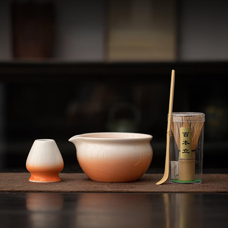 JIKANNOYA 抹茶セット 抹茶 セット 自宅用 茶道具 初心者 お点前セット 抹茶 陶器 抹茶茶碗 茶杓 茶杓立て 茶せん 百本立 茶筅立て くせ直し 綿茶巾 抹茶篩 茶道セット matcha set for beginners お手入れも簡単 母の日 父の日 誕生日 贈り物 おしゃれ 550ml AQCJ92